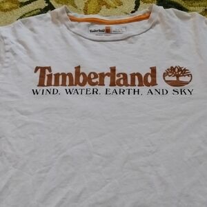 Timberland White and Brown Kids Tee